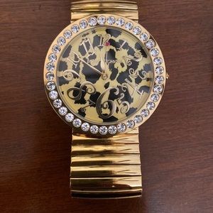 Cheetah/Gold Betsey Johnson watch